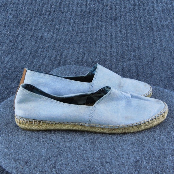 Jay & Mario Women Flat Shoes Blue Fabric Slip On Size 9 Medium (B, M) - Picture 4 of 8